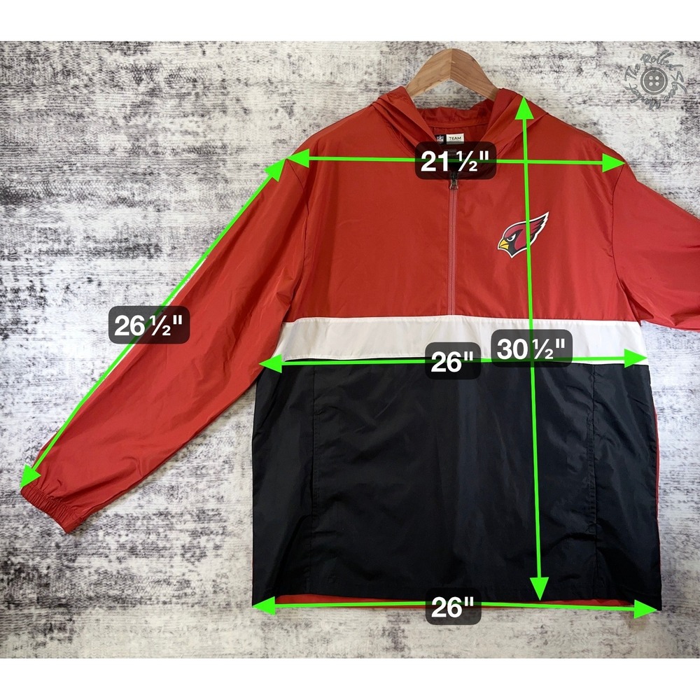 NFL Team Apparel Arizona Cardinals Windbreaker Jacket - Men's Size XL - Picture 7 of 7